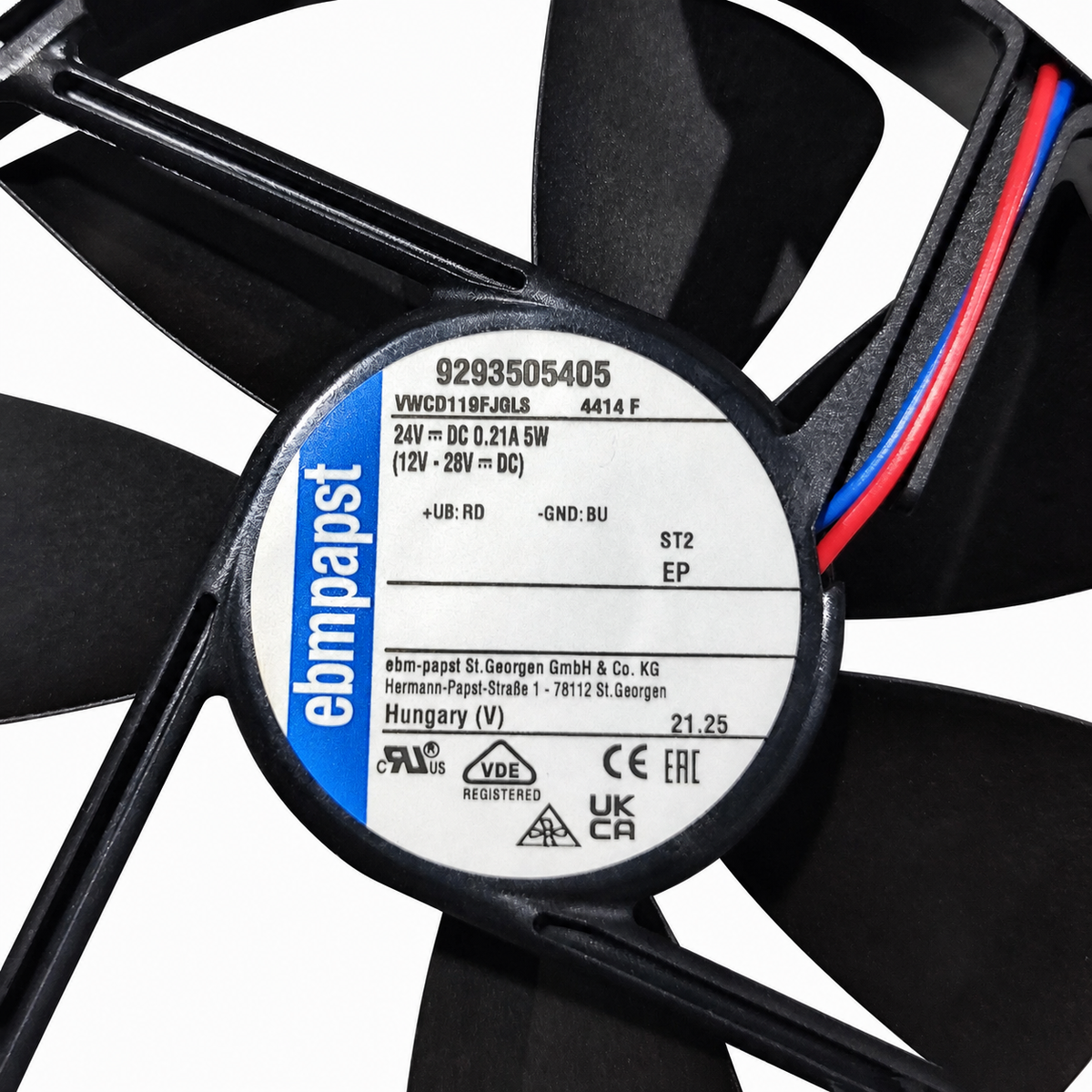 ebm-papst 124m³/h 4414F Compact Fan 2900RPM