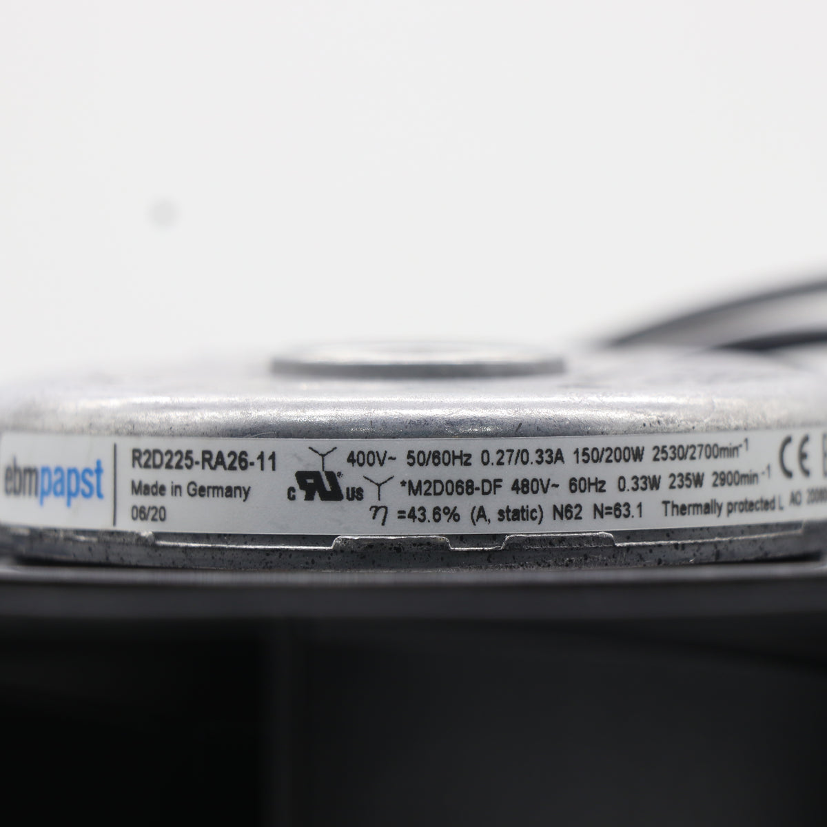 R2D225-RA26-11 2700RPM Centrifugal Fan by ebm-papst