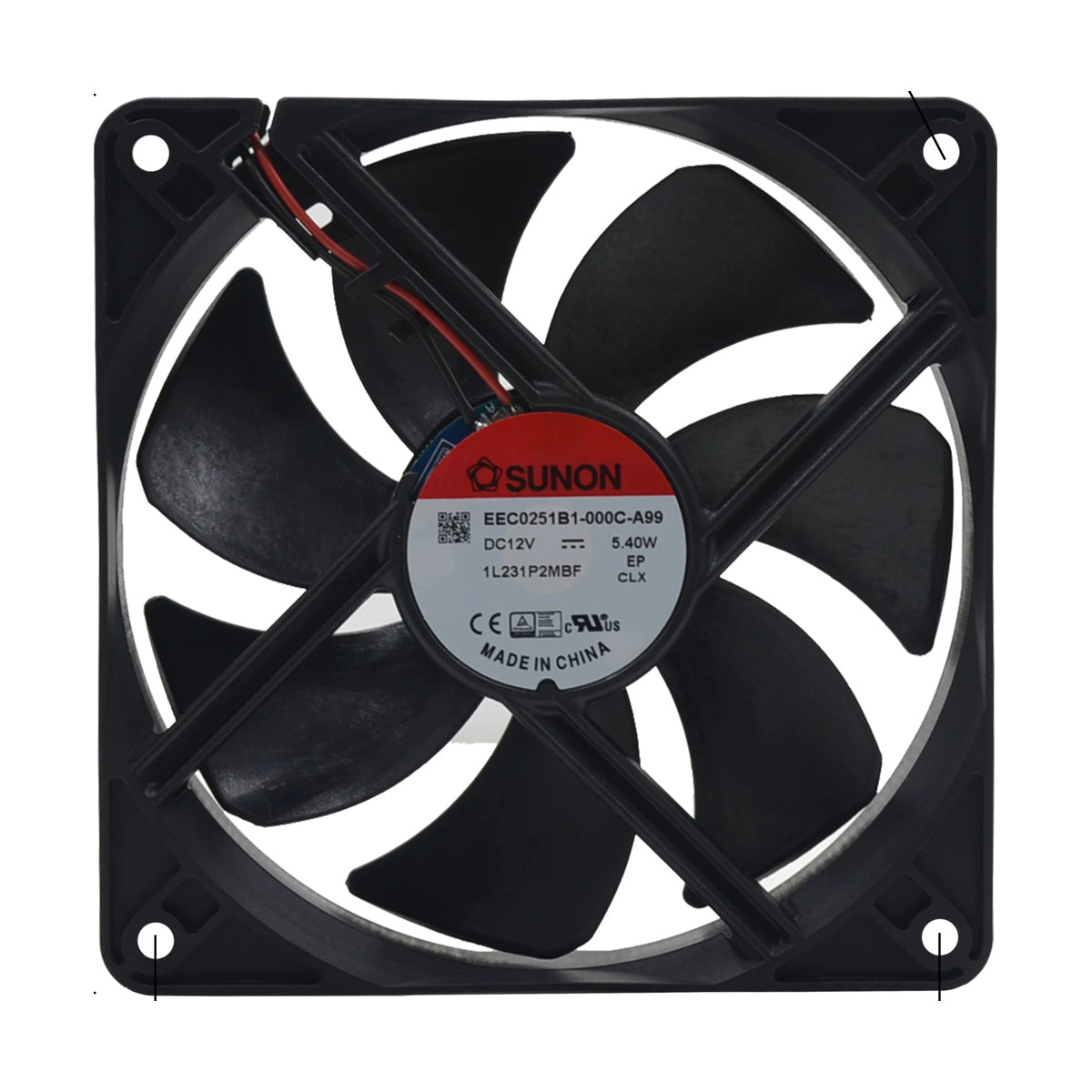 SUNON 12V DC EEC0251B1-000C-A99 Axial Fan 120*120*25mm product image
