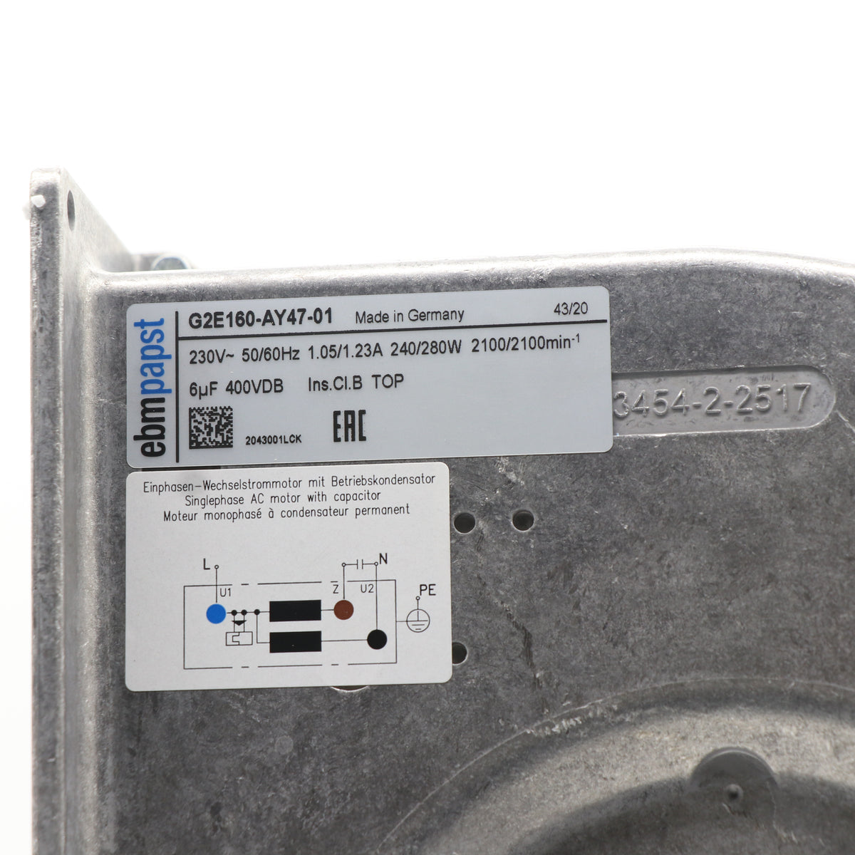 ebm-papst Centrifugal Fan G2E160-AY47-01 240W