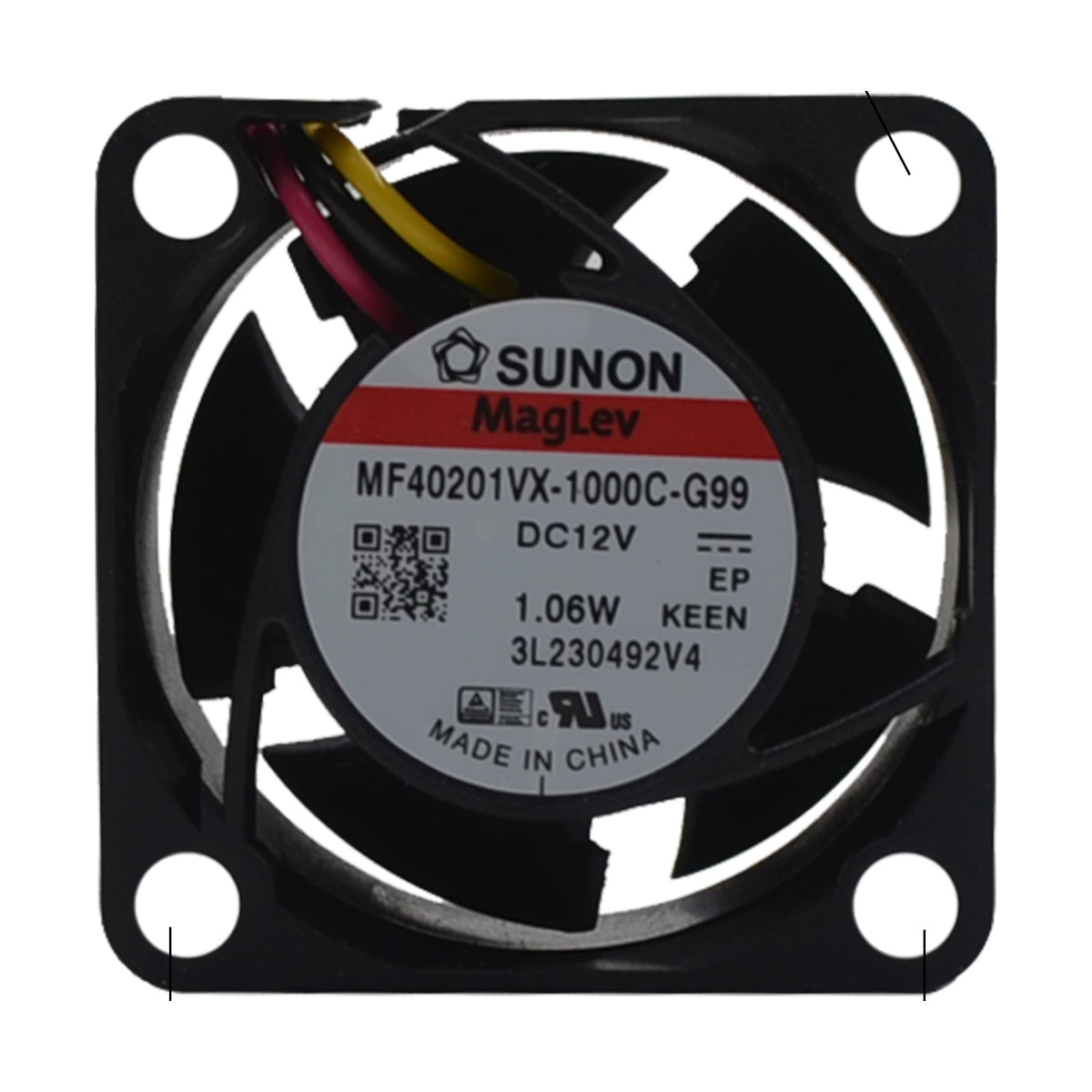 SUNON 12V DC MF40201VX-1000C-G99 Axial Fan 40*40*20mm product image