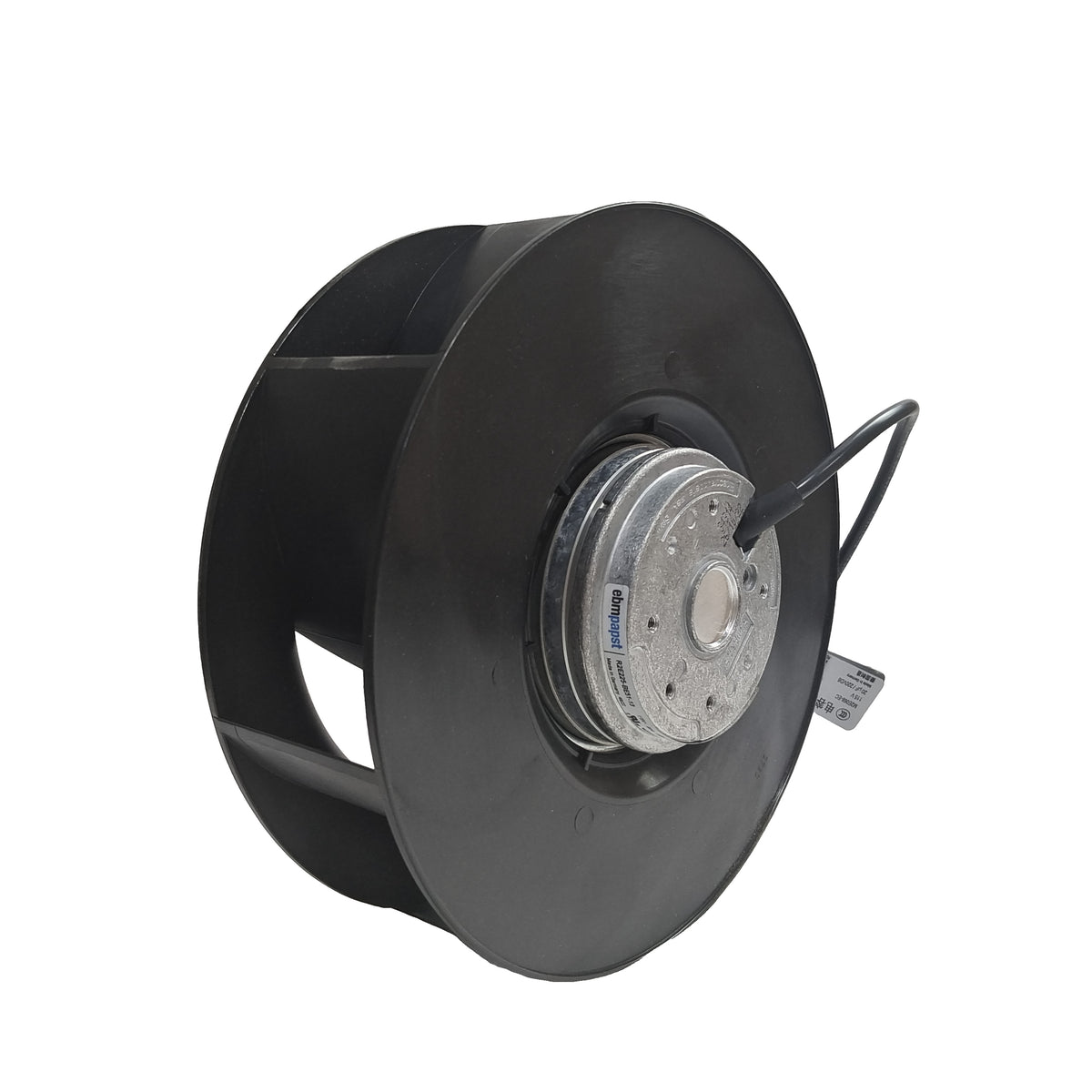 Side view of ebm-papst R2E225-BE51-13 centrifugal fan
