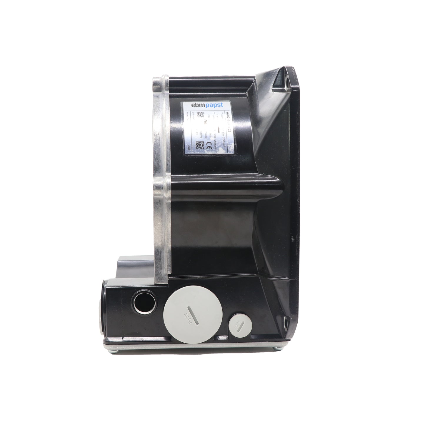 Side view of ebm-papst W2D210-EA10-22 axial fan
