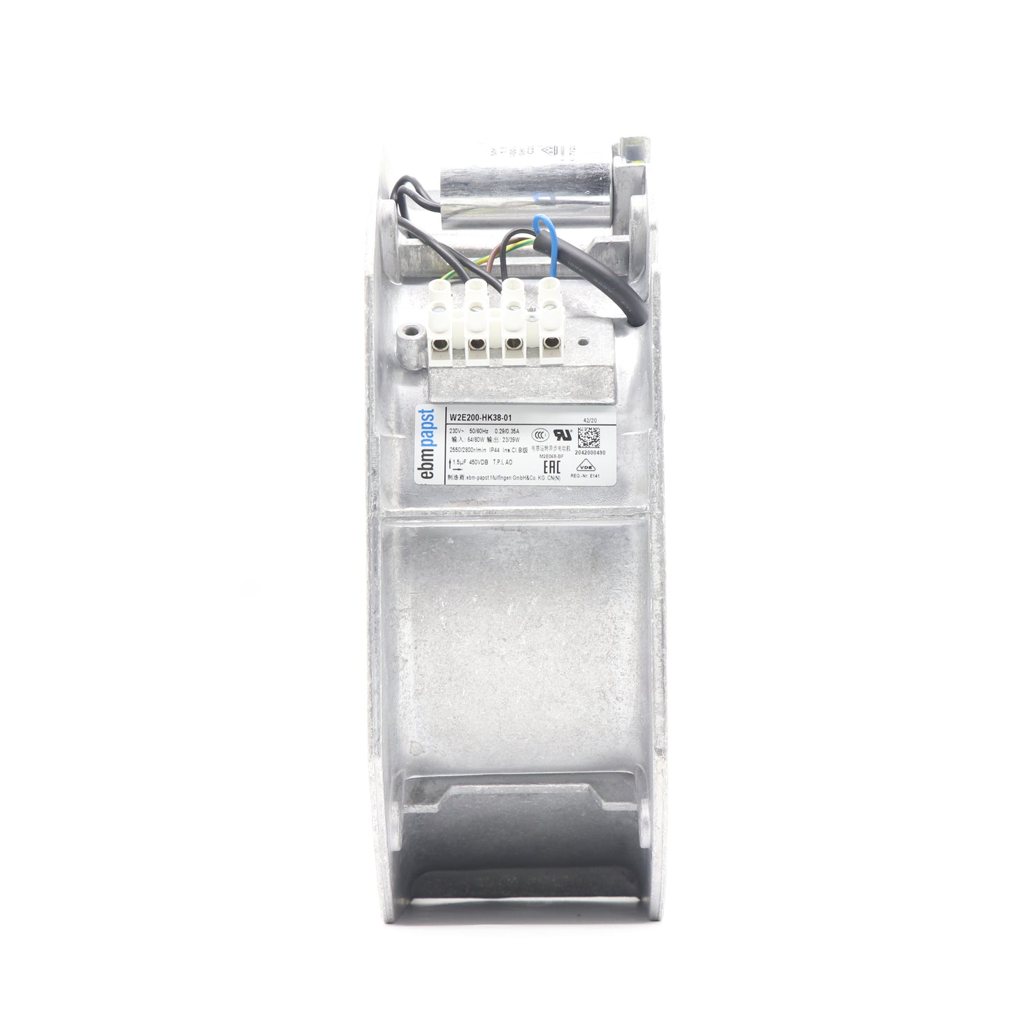 ebm-papst W2E200-HK38-01 AC Axial Fan 230V 225×225×80mm 885–1005m³/h