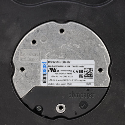 ebm-papst K3G250-RE07-07 170W 500Pa Centrifugal Fan