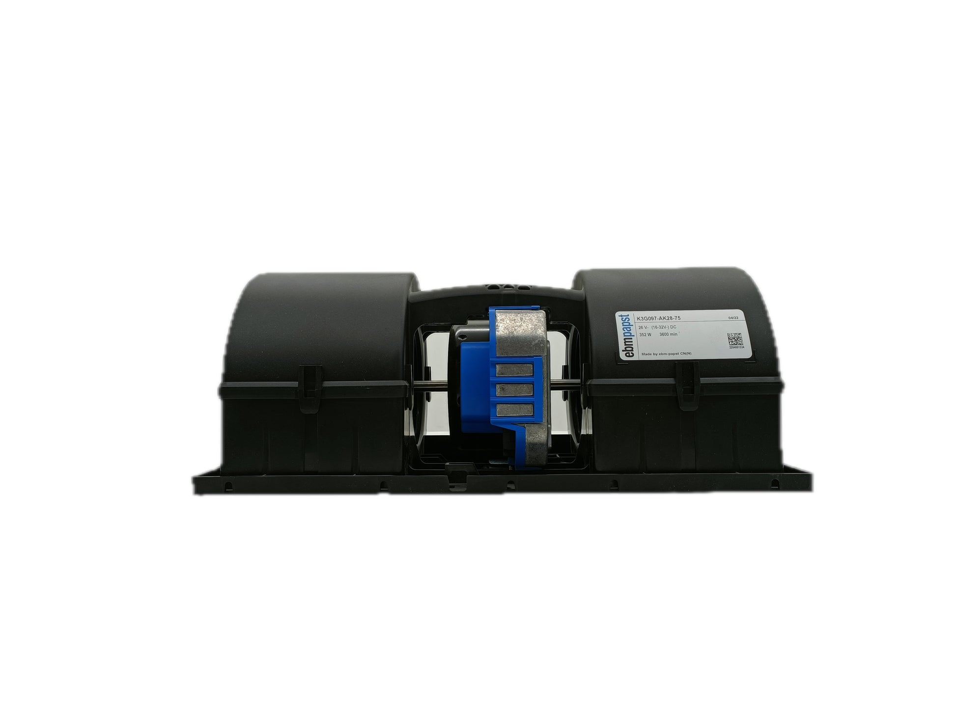 Front view of ebm-papst K3G097-AK28-75 centrifugal fan