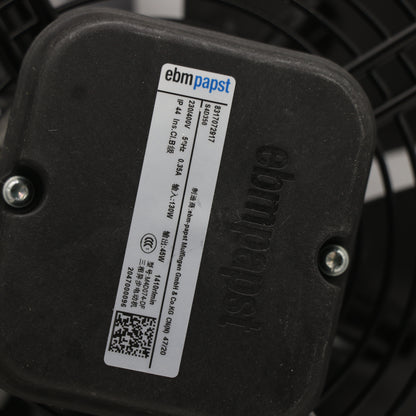 Nameplate detail of ebm-papst S4D350 8317072917 axial fan