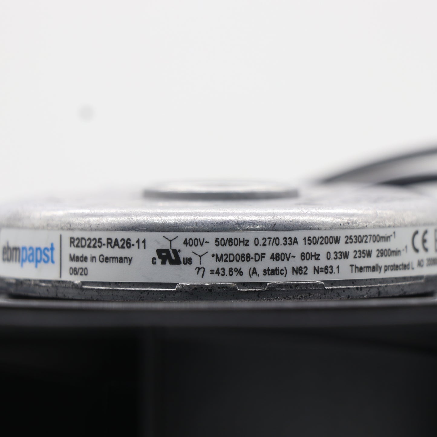R2D225-RA26-11 2700RPM Centrifugal Fan by ebm-papst