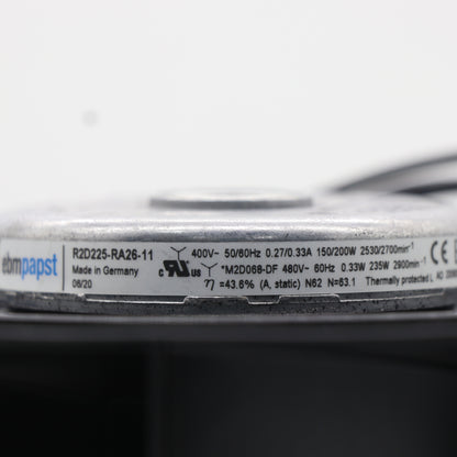 R2D225-RA26-11 2700RPM Centrifugal Fan by ebm-papst