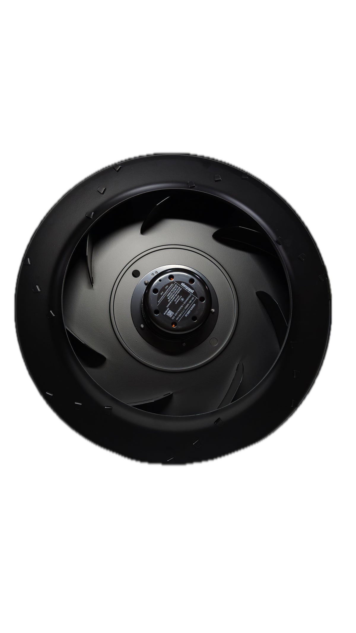 Front view of ebm-papst R3G470-AB05-24 centrifugal fan