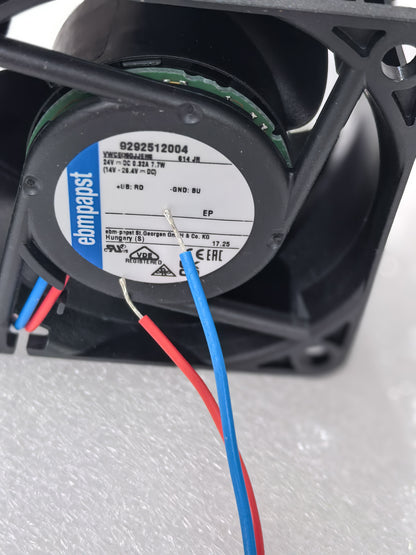 Nameplate detail of ebm-papst 614JH compact fan