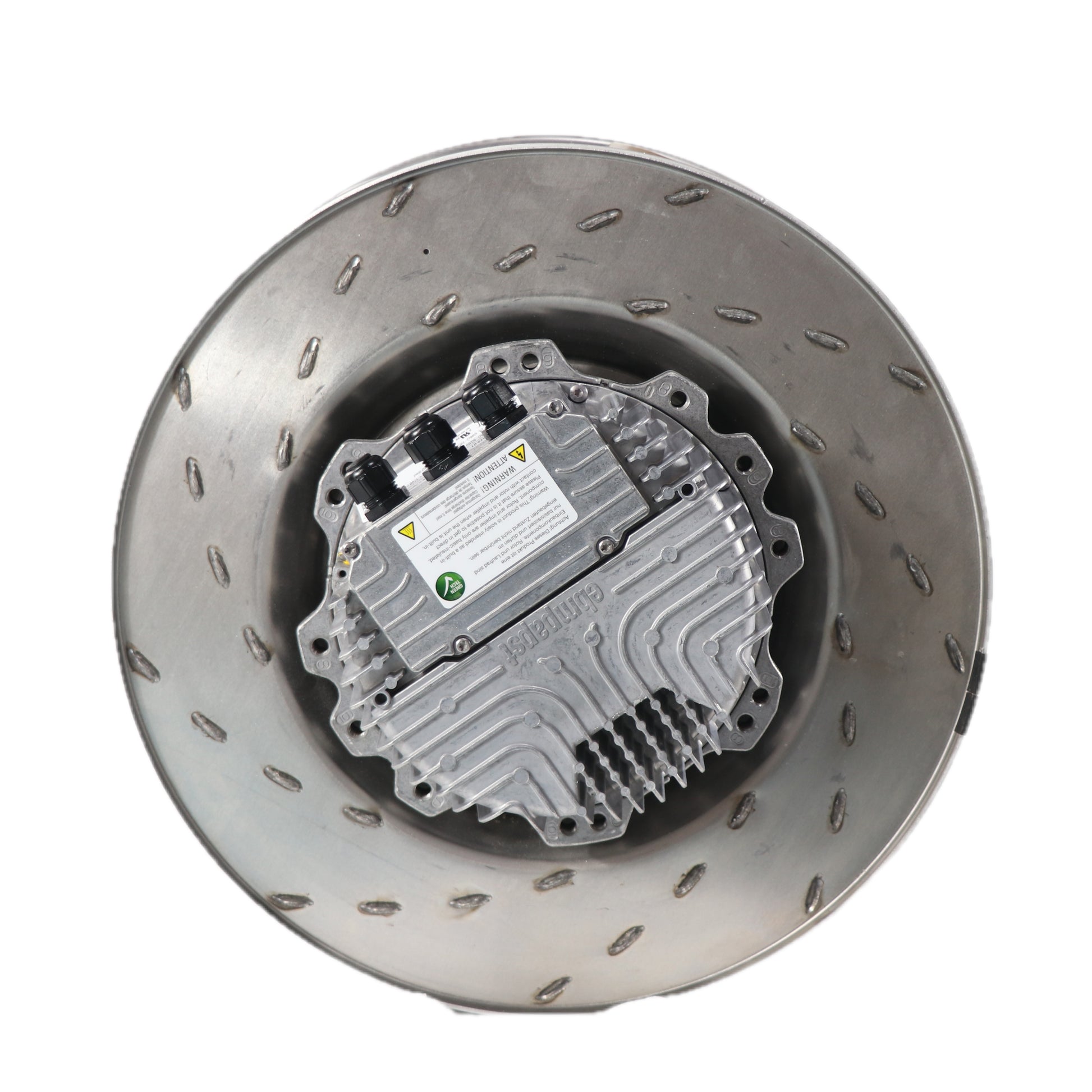 Back view of ebm-papst R3G500-AG25-01 centrifugal fan
