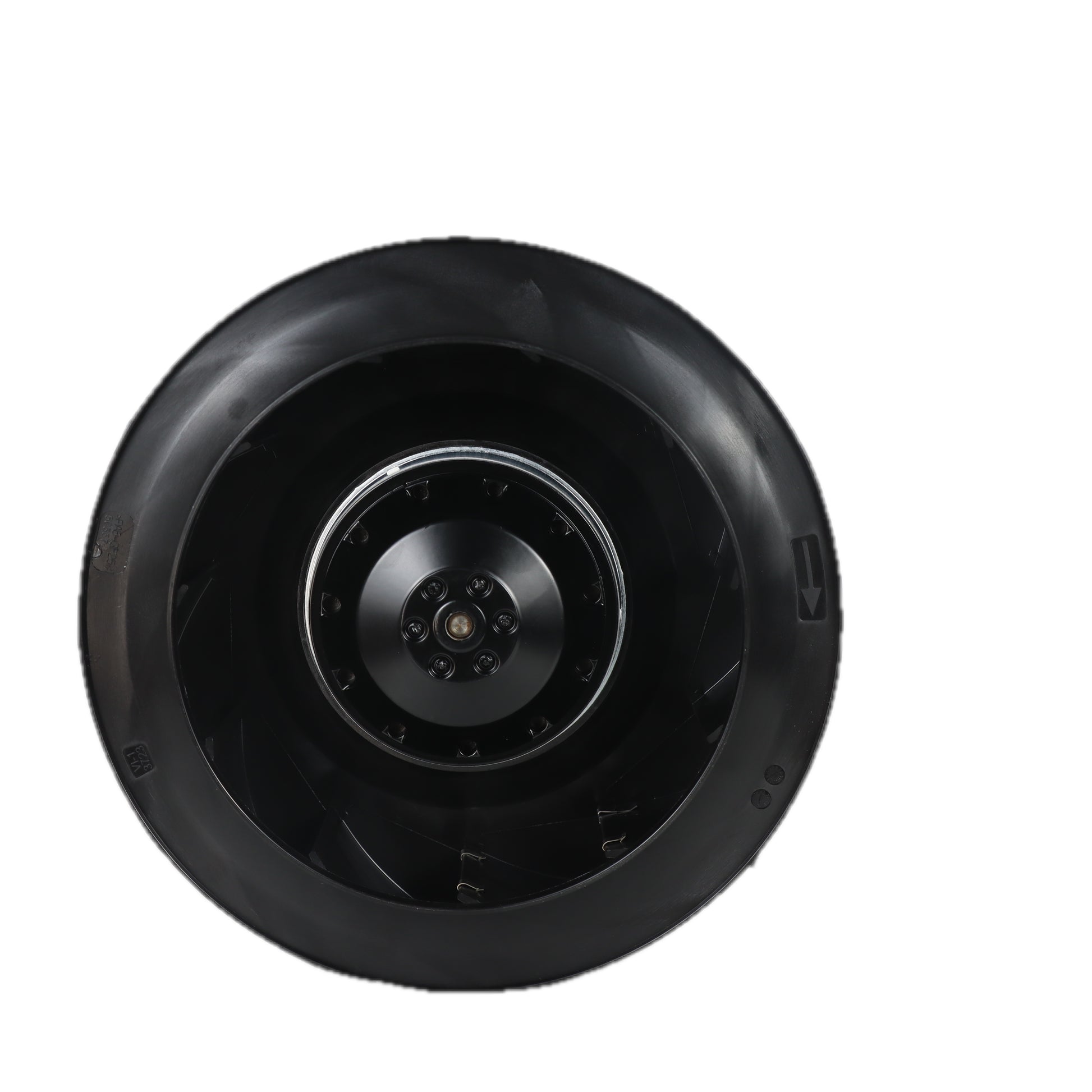 Front view of ebm-papst R2E220-AA40-80 centrifugal fan
