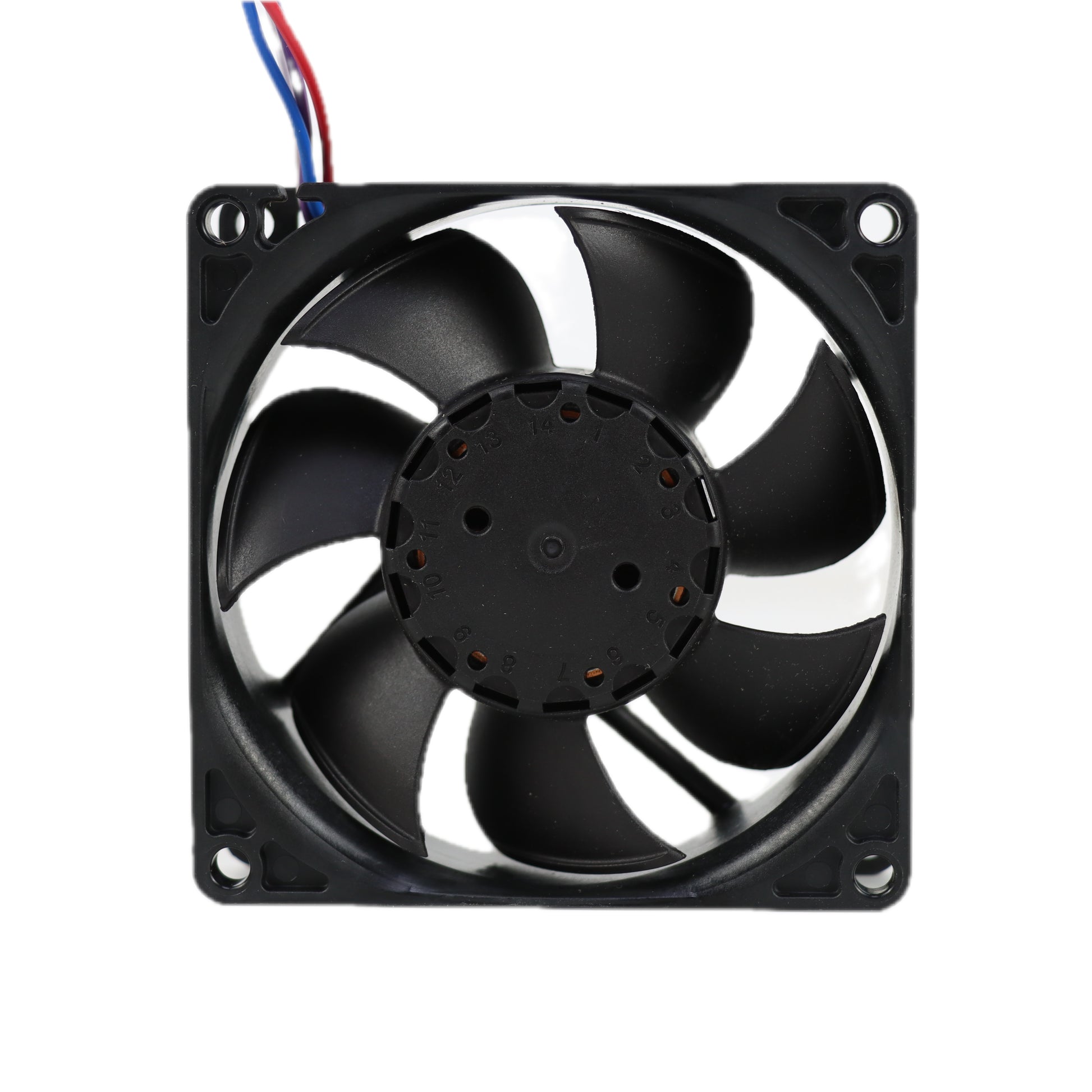 Front view of ebm-papst 8454/2H4P compact fan