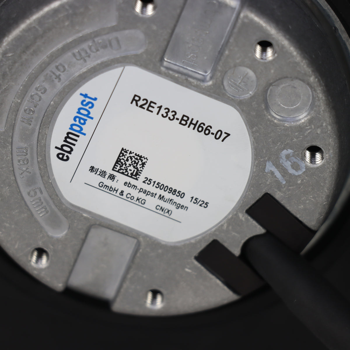 ebm-papst R2E133-BH66-07 25W 140Pa Centrifugal Fan