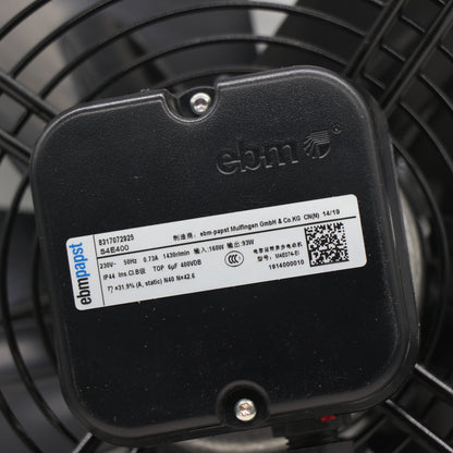 Nameplate detail of ebm-papst S4E400-8317072925 axial fan
