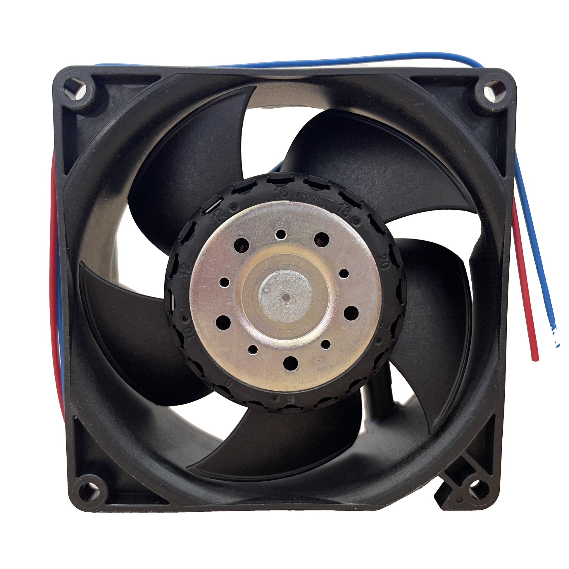 Front view of ebm-papst 3214JN compact fan
