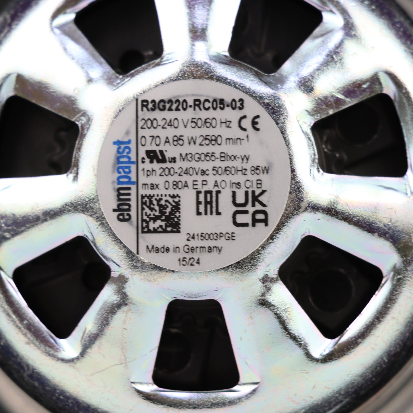 ebm-papst 2580RPM R3G220-RC05-03 Centrifugal Fan 85W