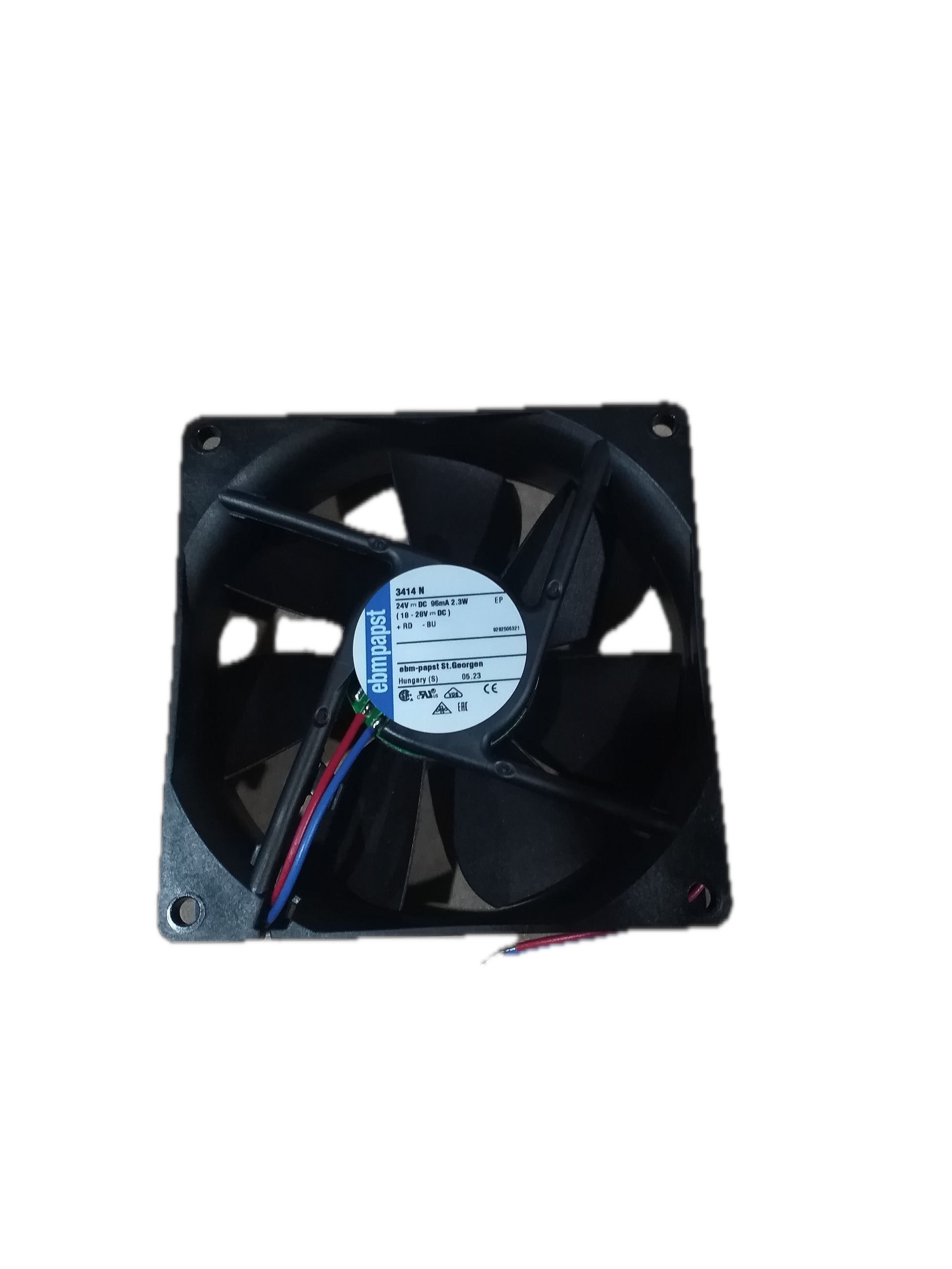 Front view of ebm-papst 3414N compact fan