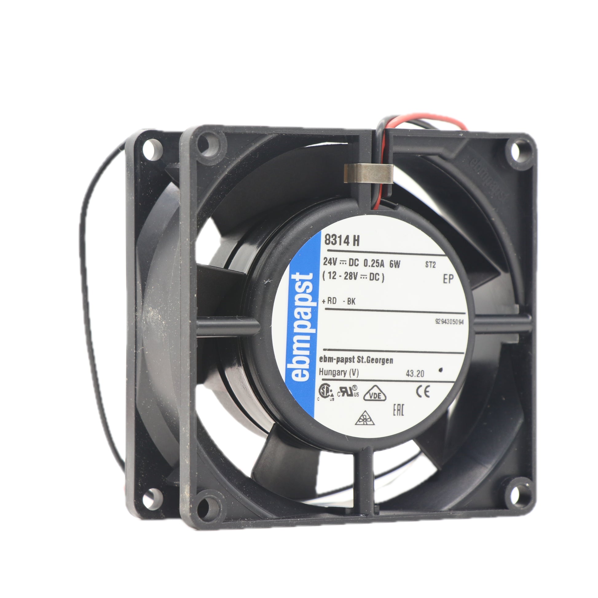 Back view of ebm-papst 8314H compact fan