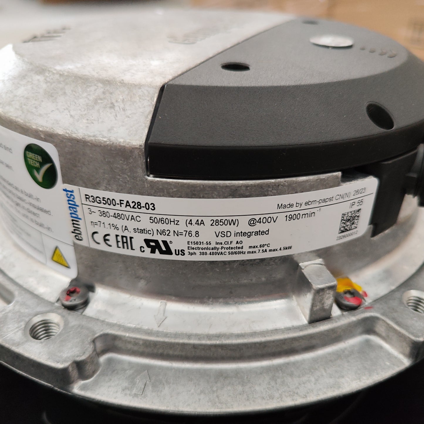 ebm-papst R3G500-FA28-03 2850W 794Pa Industrial Fan
