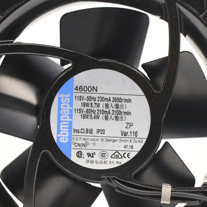 Compact Fan 4600N-466 115V 119*119*38mm - ebm-papst