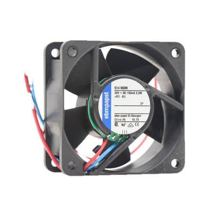 Back view of ebm-papst 614NGHH compact fan