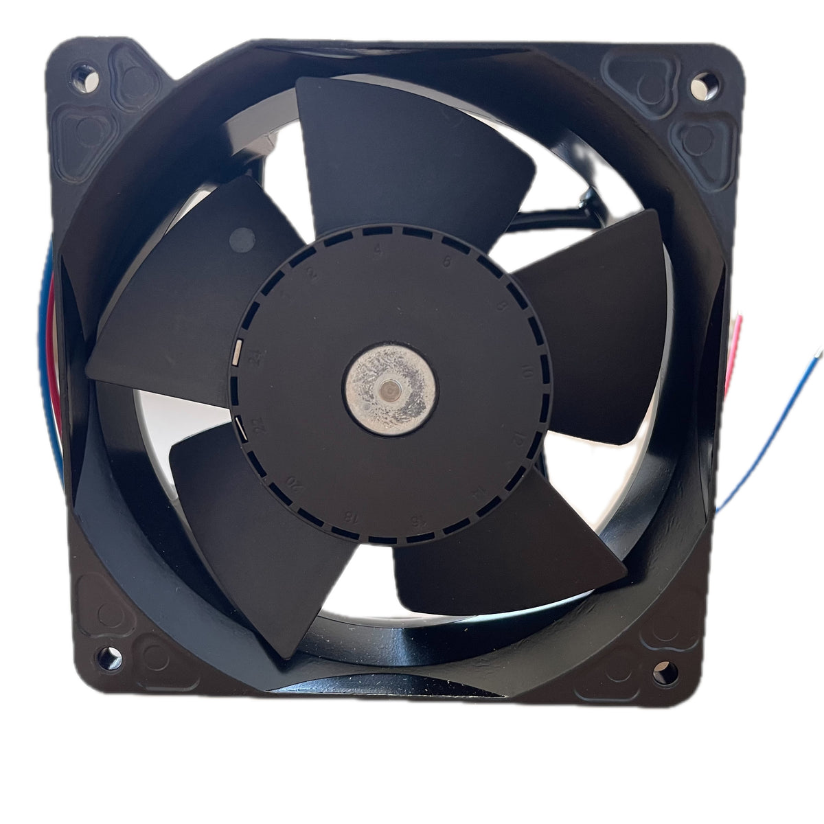 Front view of ebm-papst 4114NHH compact fan