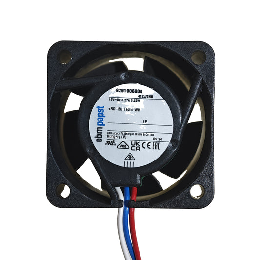 Front view of ebm-papst 412J/2HH compact fan