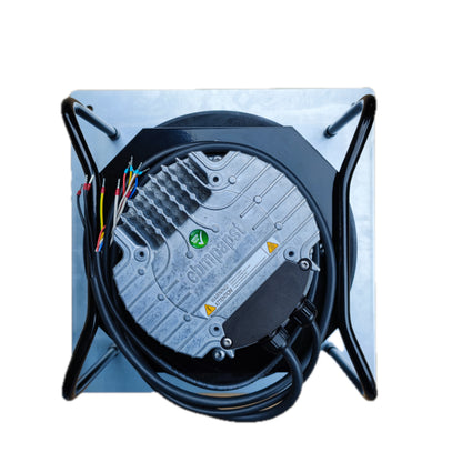 Back view of ebm-papst K3G250-PR17-W9 centrifugal fan
