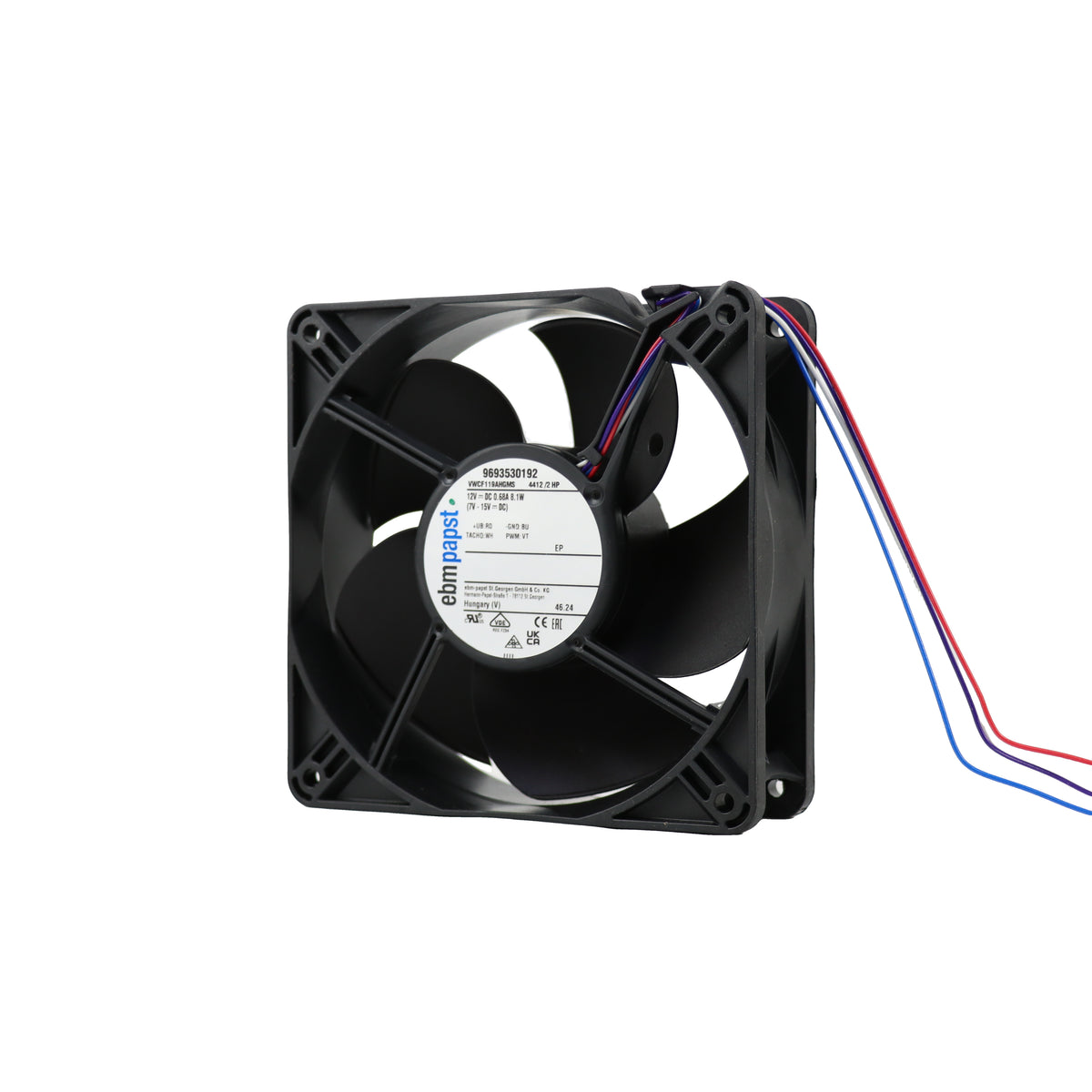 Back view of ebm-papst 4412/2HP compact fan