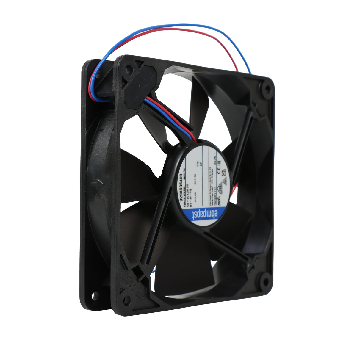 Front view of ebm-papst 4412FM compact fan