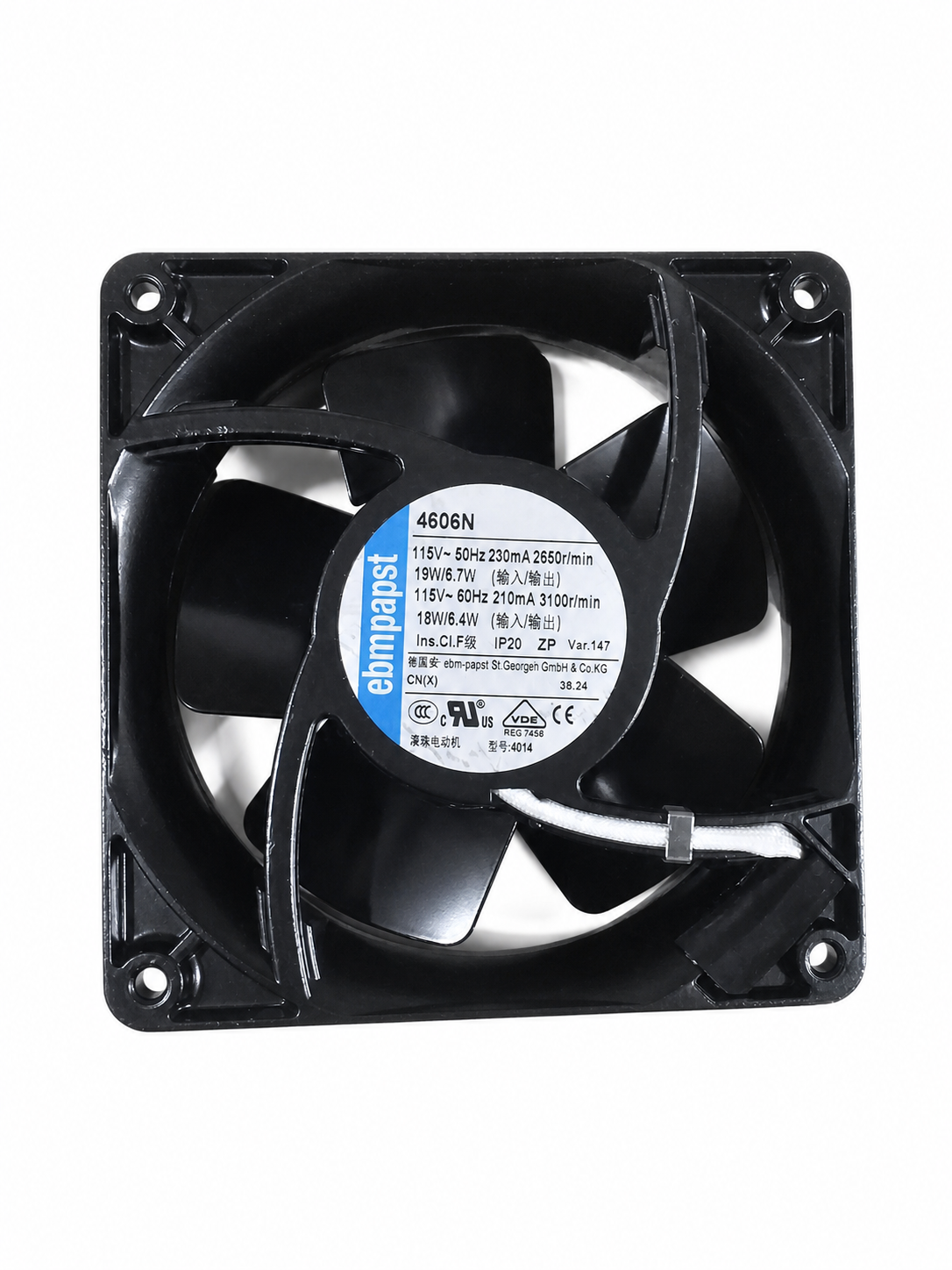 4606N 120*120*38mm Compact Fan by ebm-papst