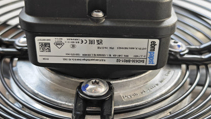 Nameplate detail of ebm-papst S4D630-BR01-02 axial fan