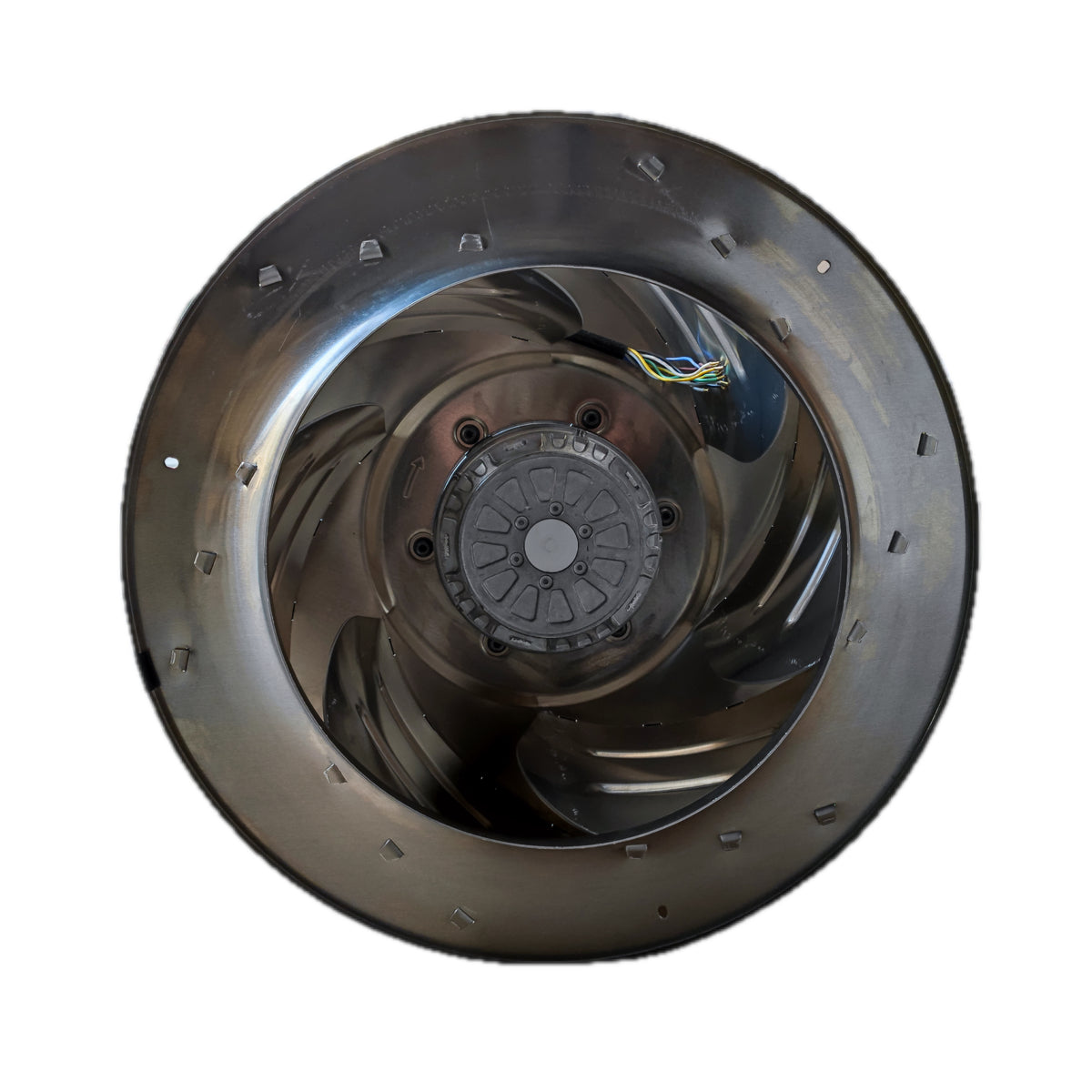 Front view of ebm-papst R4D450-AK01-01 centrifugal fan