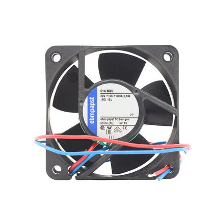 Front view of ebm-papst 614NGH compact fan