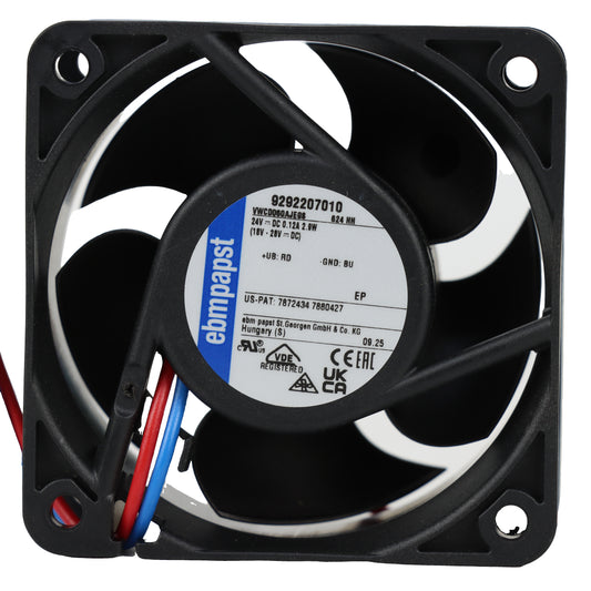Front view of ebm-papst 624HH compact fan
