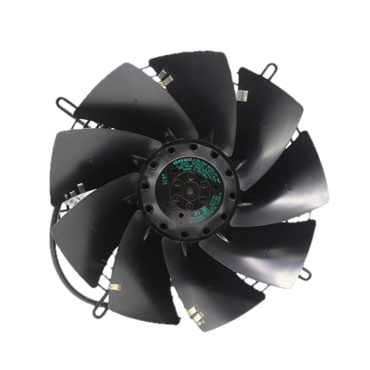 Front view of ebm-papst A2D250-AI02-01 axial fan