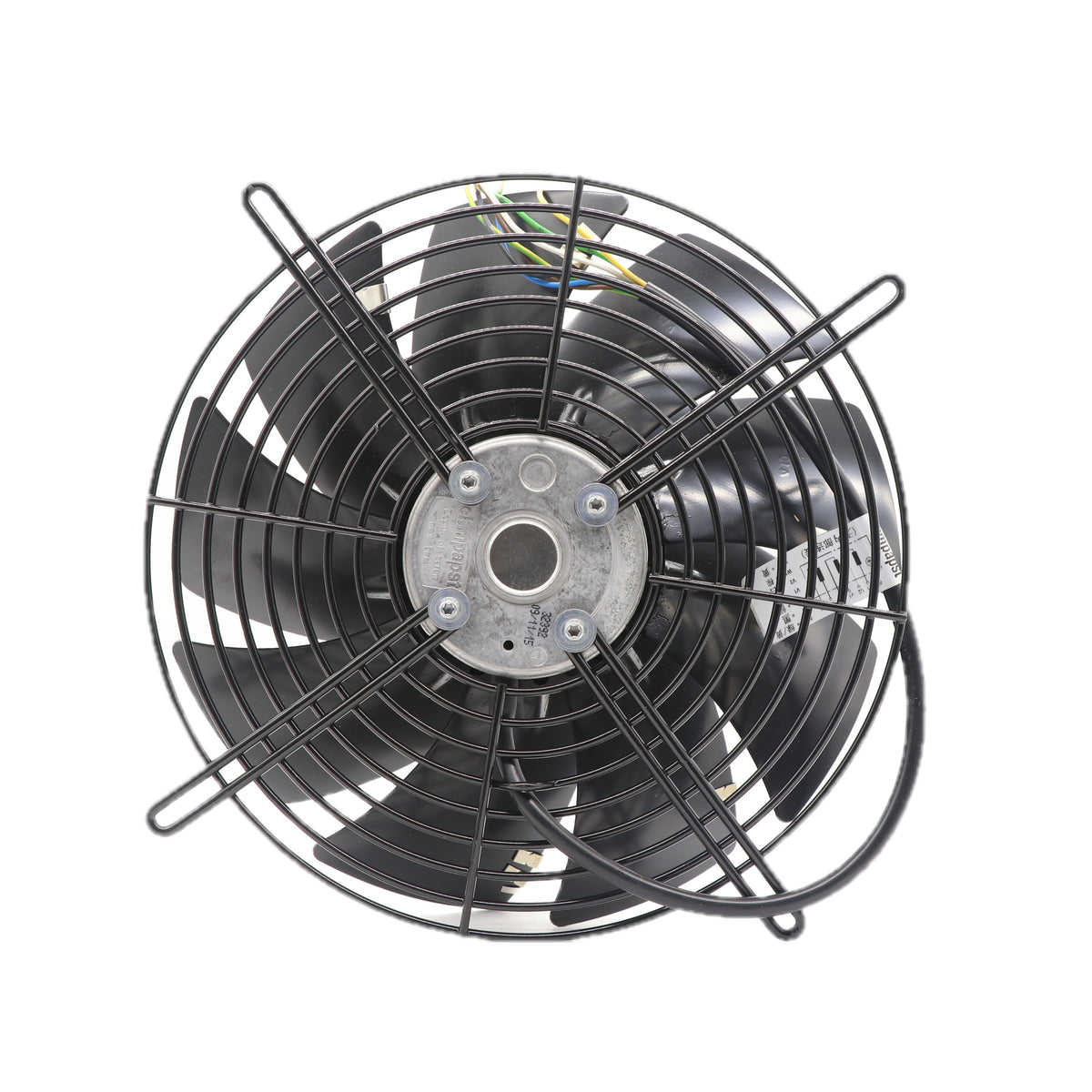 Back view of ebm-papst A2D250-AI02-01 axial fan