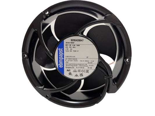 Front view of ebm-papst 6318/2TDH4PU compact fan