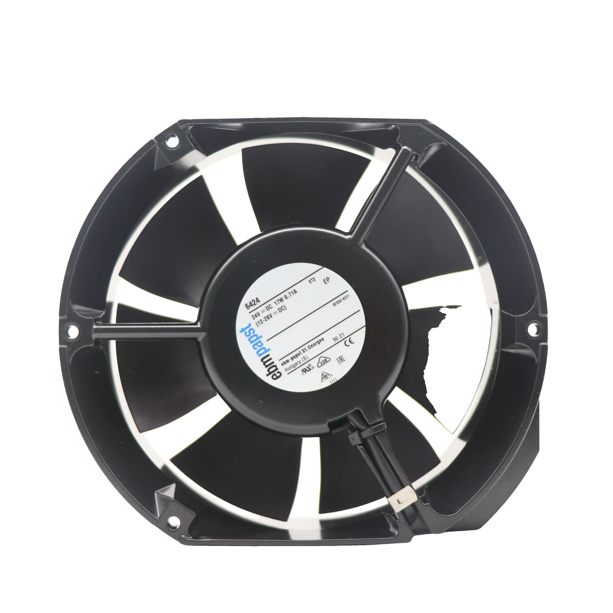 Front view of ebm-papst 6424 compact fan