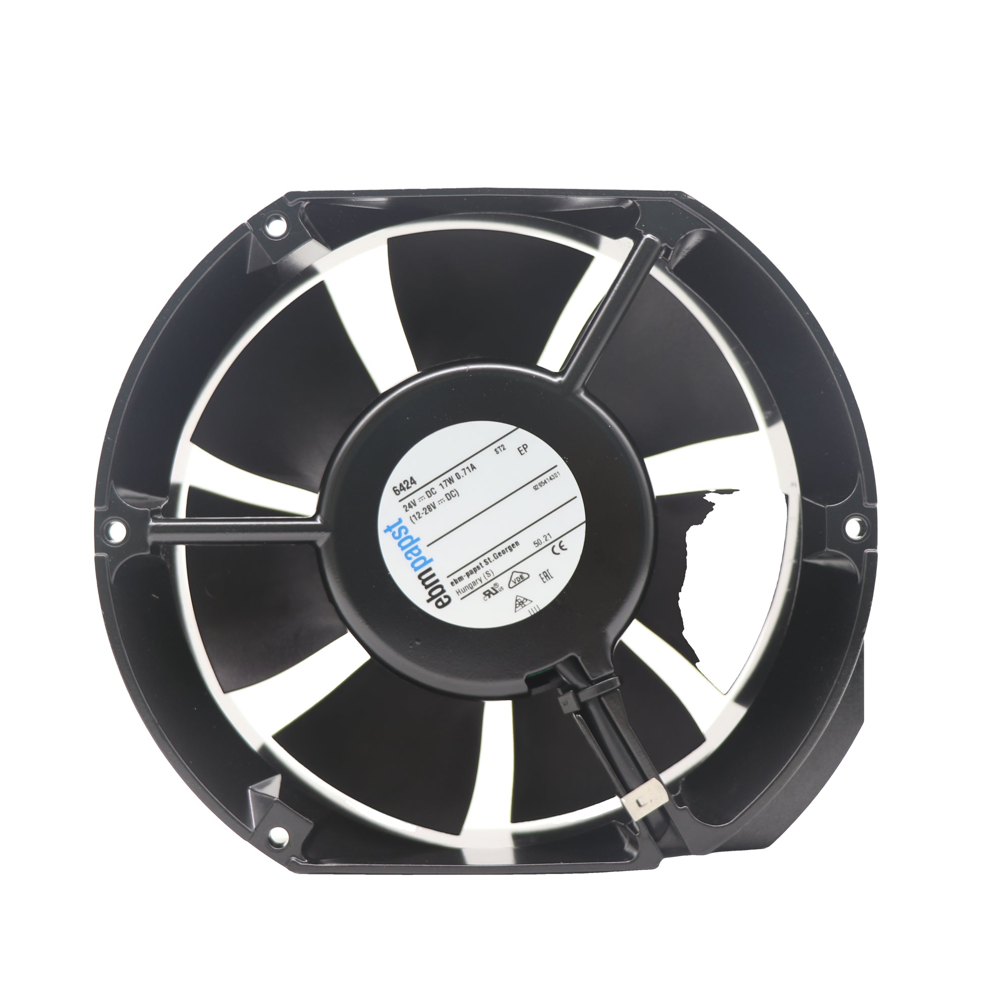 Front view of ebm-papst 6424 compact fan