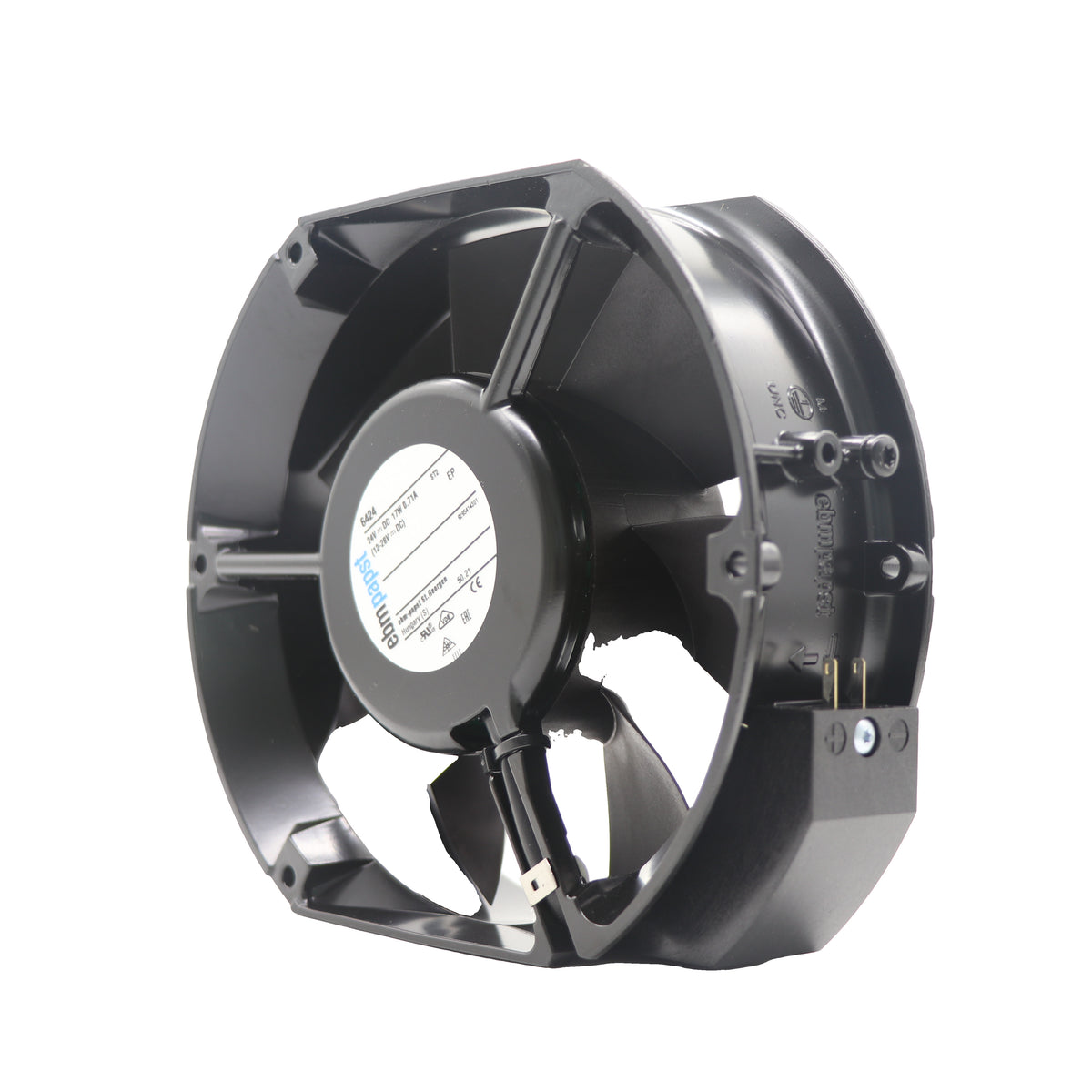 Side view of ebm-papst 6424 compact fan