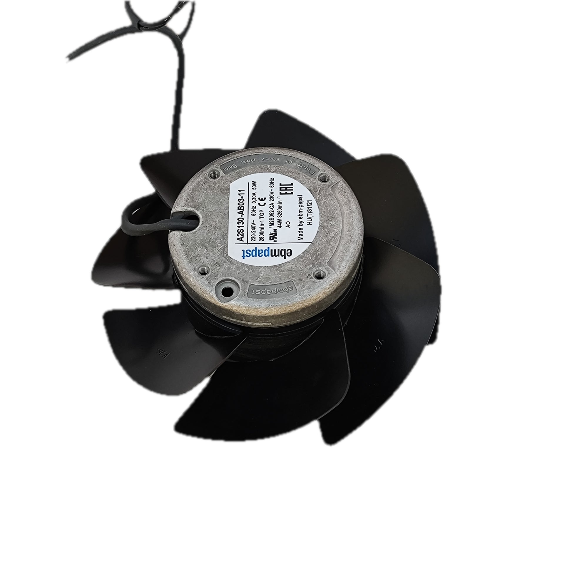 Side view of ebm-papst A2S130-AB03-11 axial fan