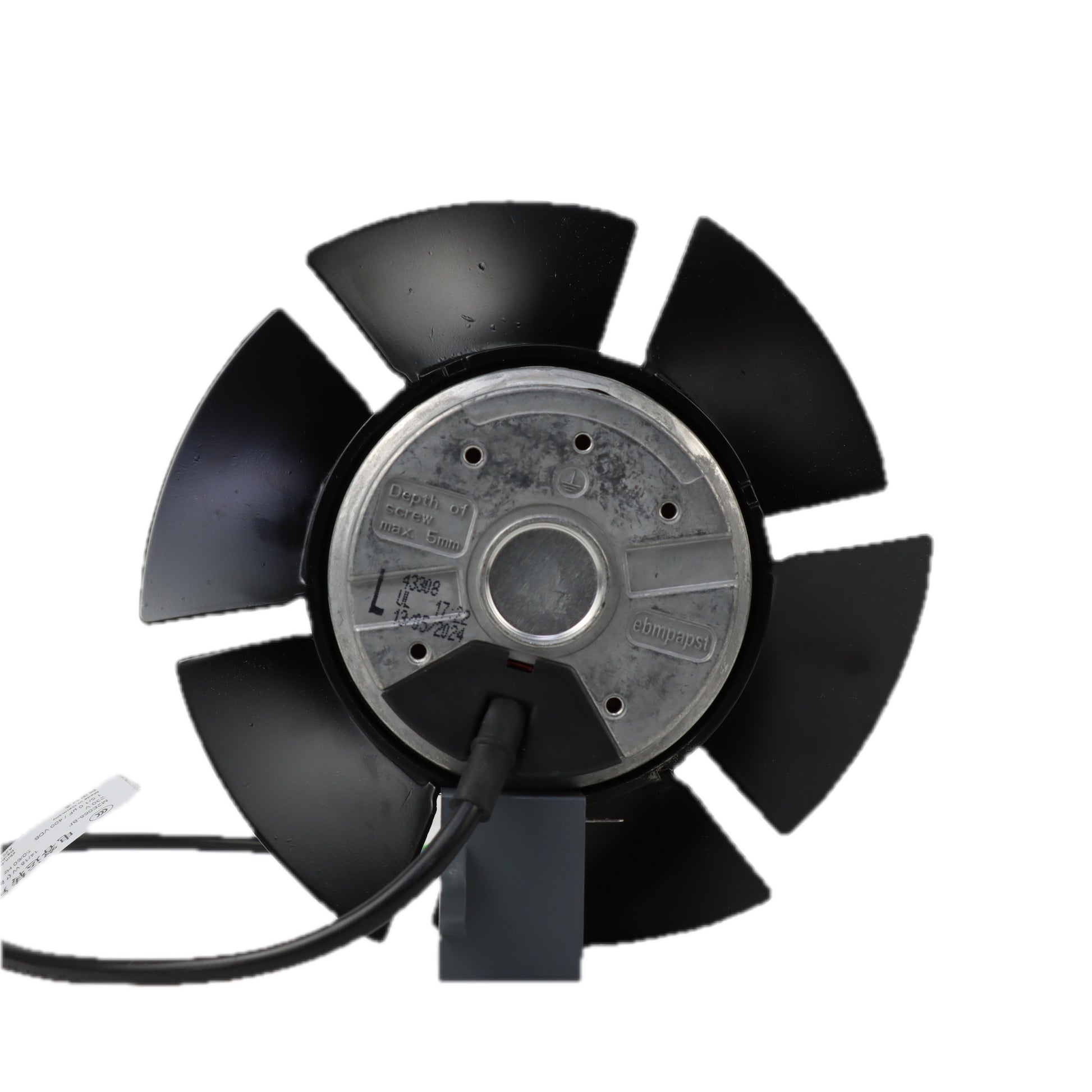 Back view of ebm-papst A2E170-AF23-01 axial fan