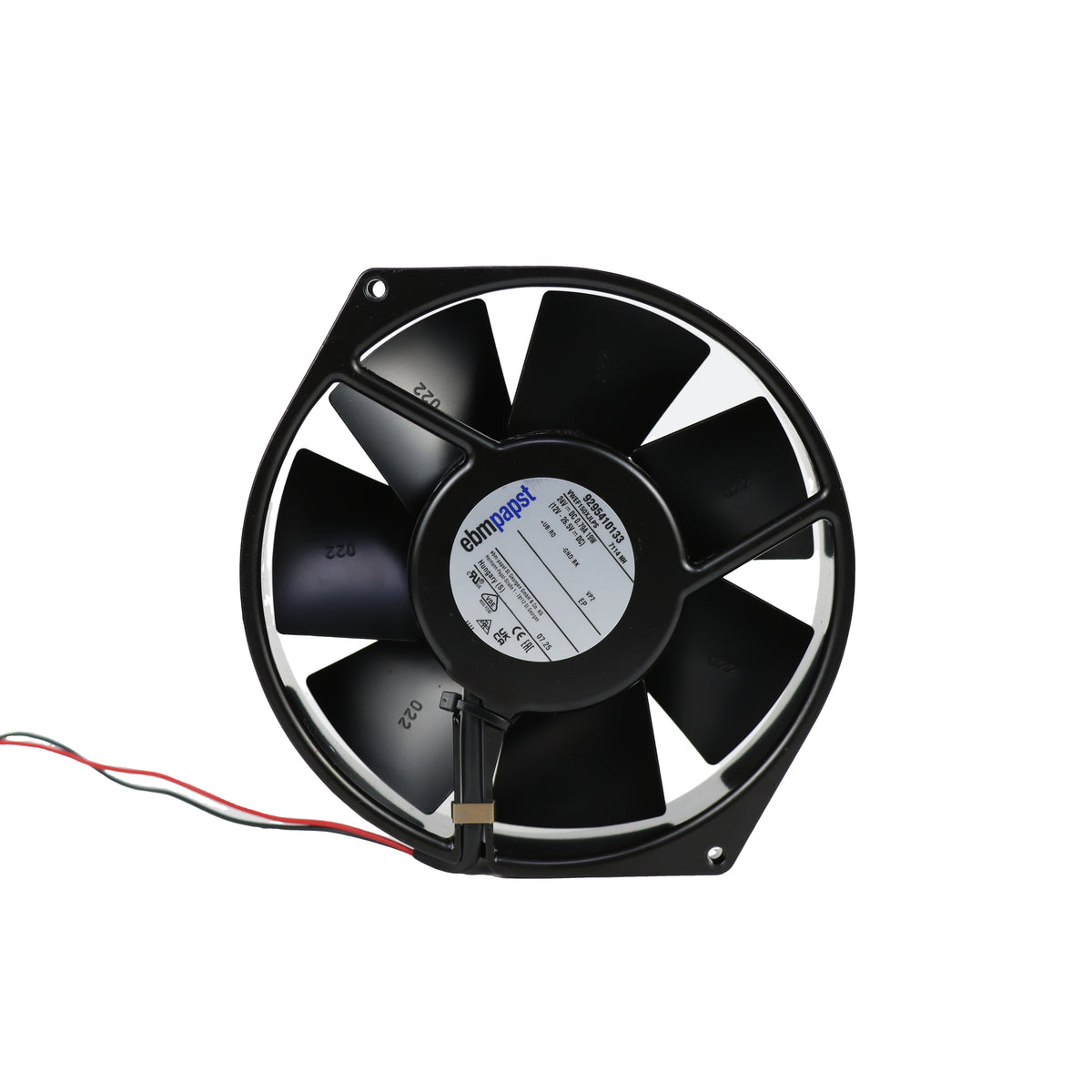 Back view of ebm-papst 7114NH compact fan