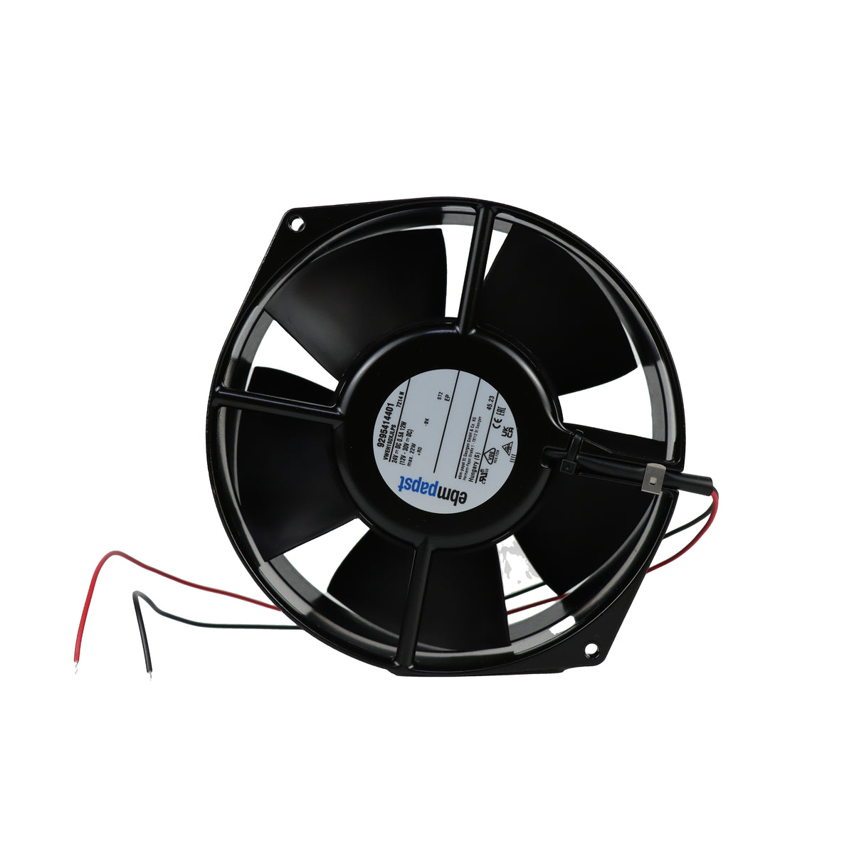 Front view of ebm-papst 7214N compact fan