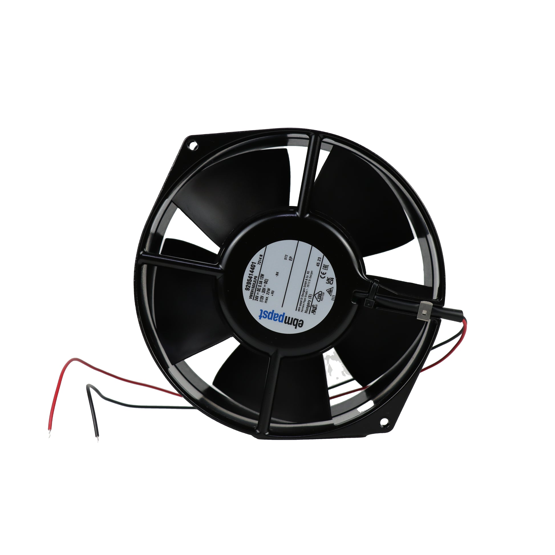 Front view of ebm-papst 7214N compact fan