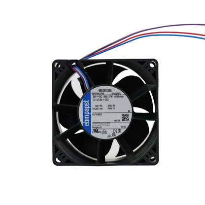 Front view of ebm-papst 8214J/2H4PU-208 compact fan