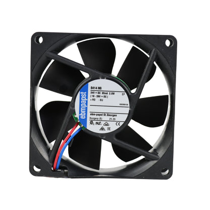 Front view of ebm-papst 8414NG compact fan